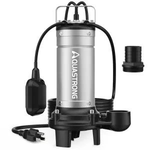 SWG075A 1 HP 115V Sewage Pump Stainless Steel, 5283 GPH