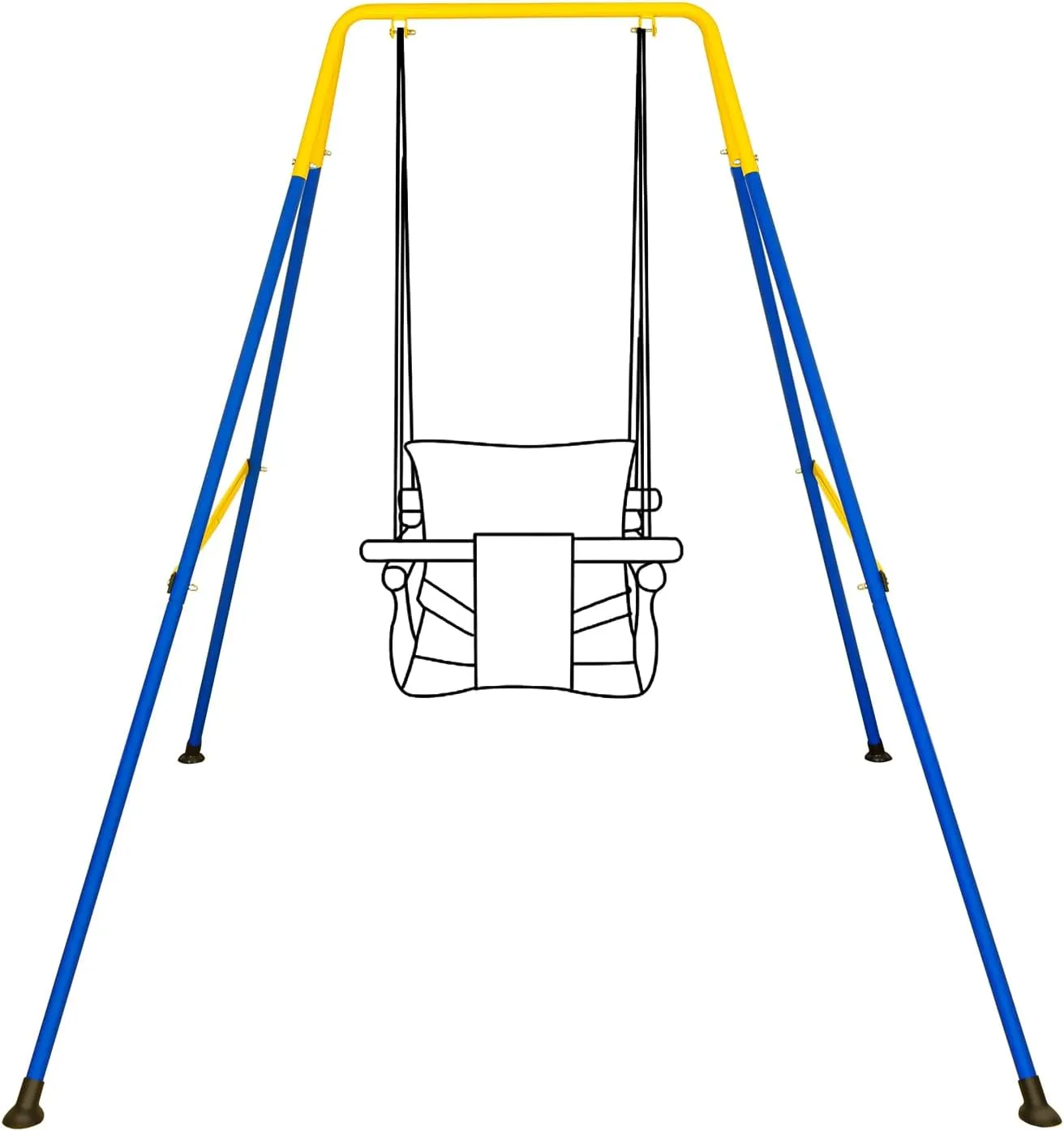 Swing Stand, Metal A-Frame Hammock Chair Stand, Foldable Baby Swing Frame(NO SEAT)