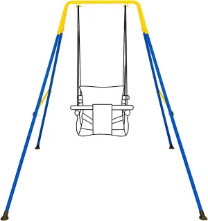 Swing Stand, Metal A-Frame Hammock Chair Stand, Foldable Baby Swing Frame(NO SEAT)