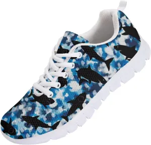 SYtrade Tennis Shoes for Women Lace-up Athletic Lightweight Gym Sneaker White Sole
