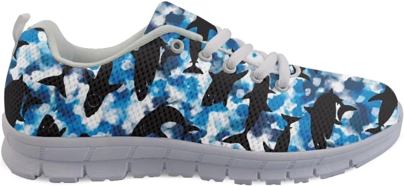 SYtrade Tennis Shoes for Women Lace-up Athletic Lightweight Gym Sneaker White Sole