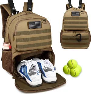 Tennis Bag Large Tennis Backpack for Men Women 2 Rackets with Ventilated Shoe Compartment