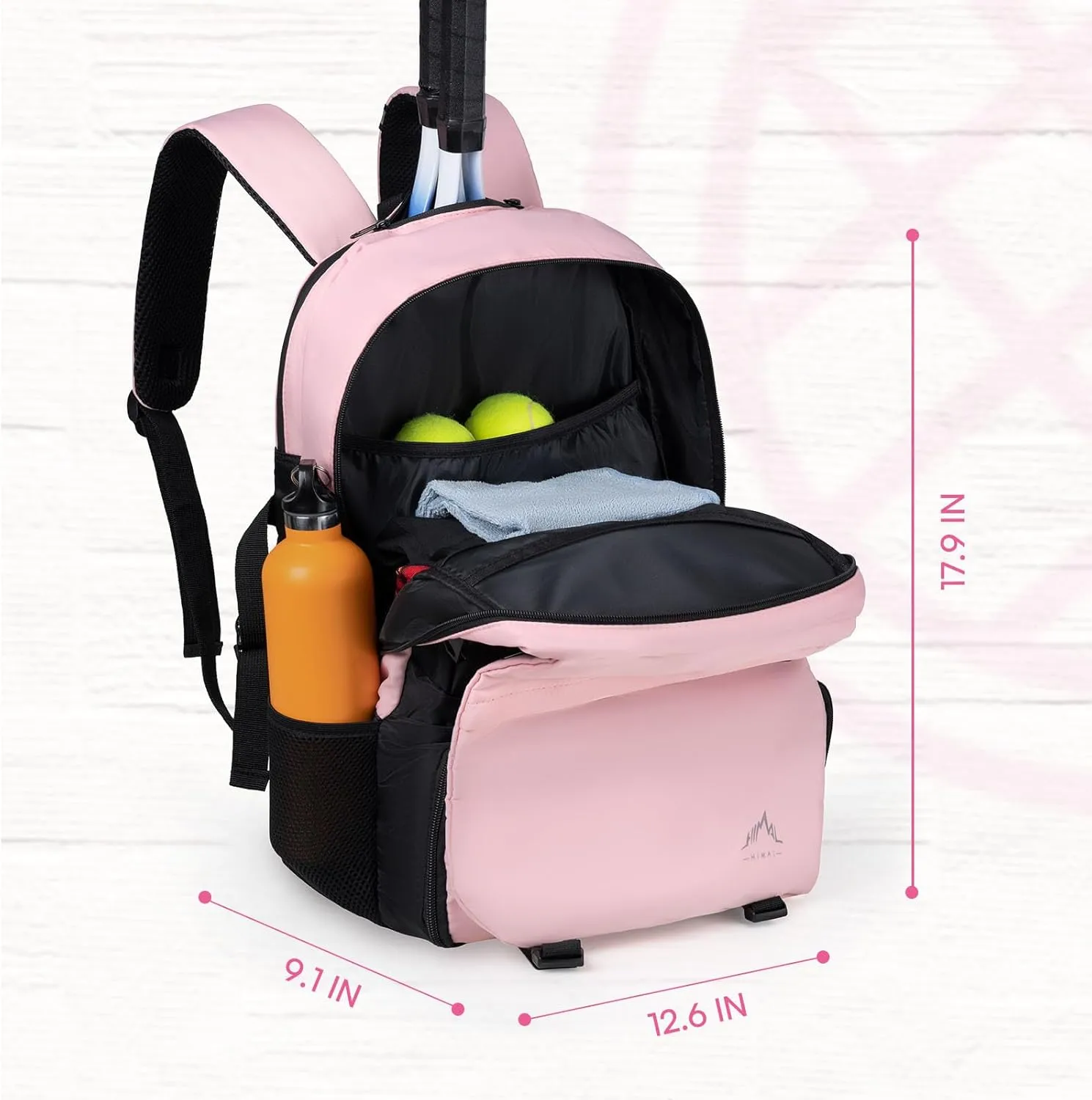 Tennis Bag-Tennis Backpack for Women Men 2 Rackets with Separate Shoe Compartment & Insulated Pocket