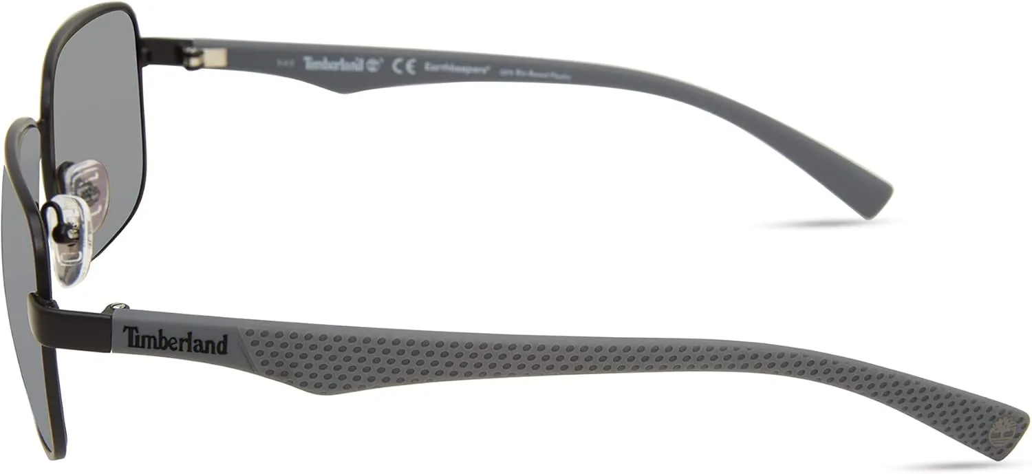 Timberland Men's Tba9263 Polarized Rectangular Sunglasses