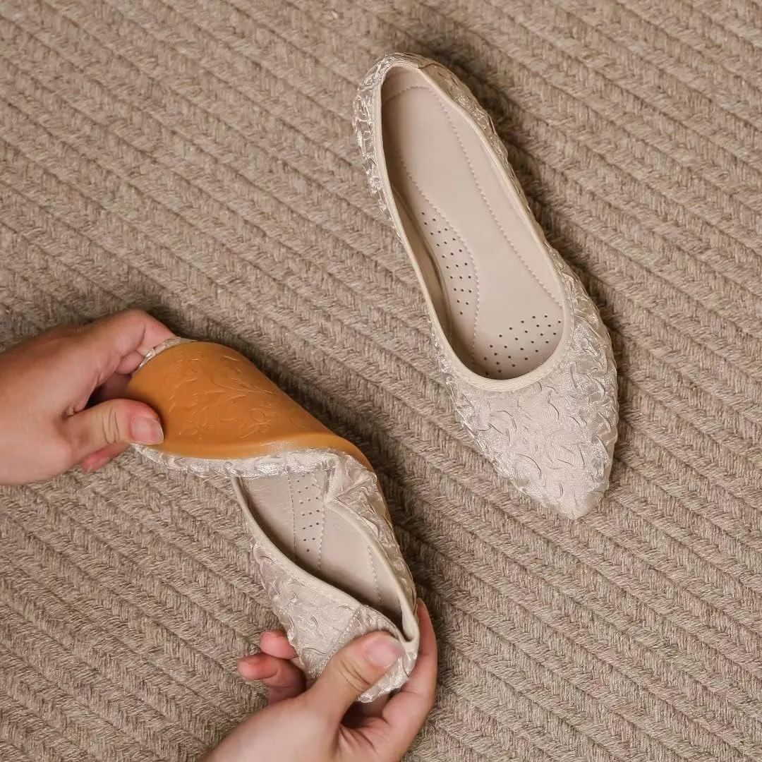 TN TANGNEST Womens Shiny Foldable Ballet Flats Wedding Rhinestone Slip On Flat Shoes