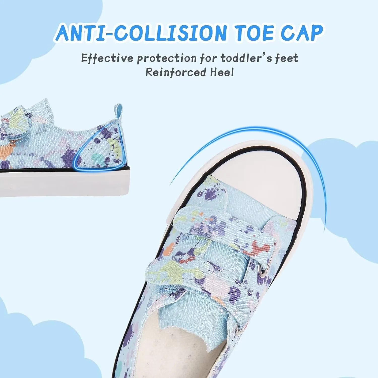 Toddler Canvas Shoes Girls High Top Sneakers Little Big Kids Boys Walking Cushioned Shoes Toddler 8-Big Kid 3