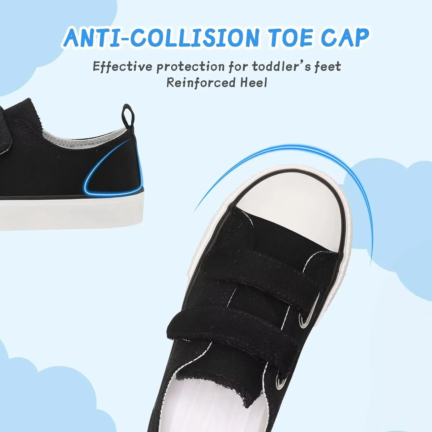 Toddler Canvas Shoes Girls High Top Sneakers Little Big Kids Boys Walking Cushioned Shoes Toddler 8-Big Kid 3