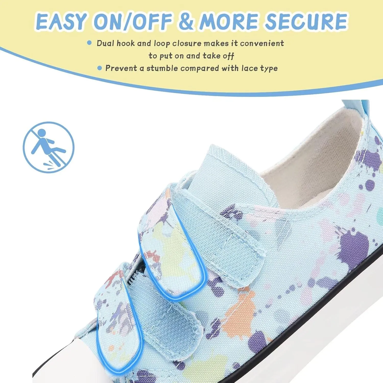 Toddler Canvas Shoes Girls High Top Sneakers Little Big Kids Boys Walking Cushioned Shoes Toddler 8-Big Kid 3