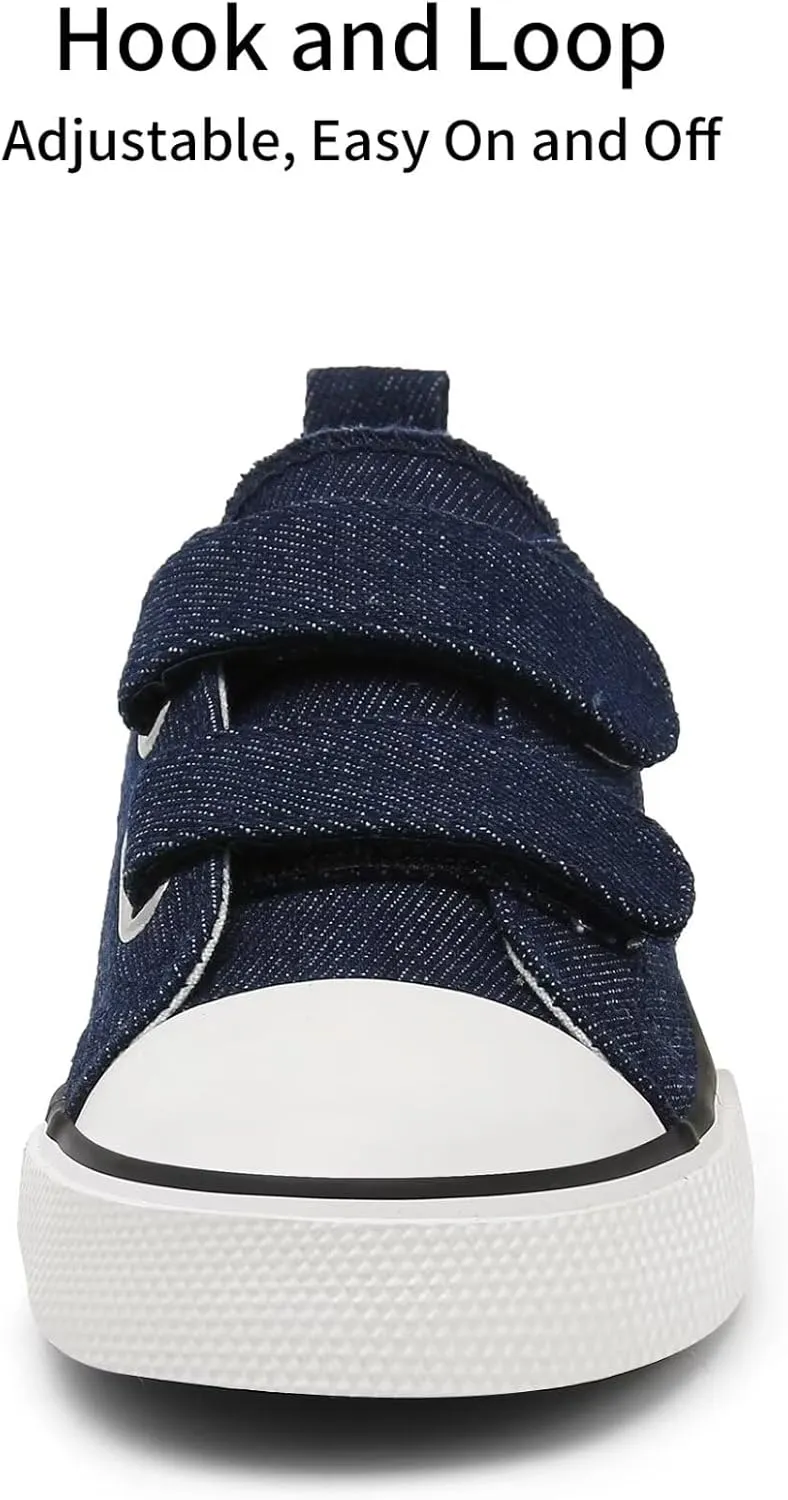 Toddler Little Kid Cushioned Canvas Shoes Slip On Sneakers Soft and Durable