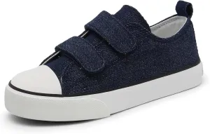 Toddler Little Kid Cushioned Canvas Shoes Slip On Sneakers Soft and Durable
