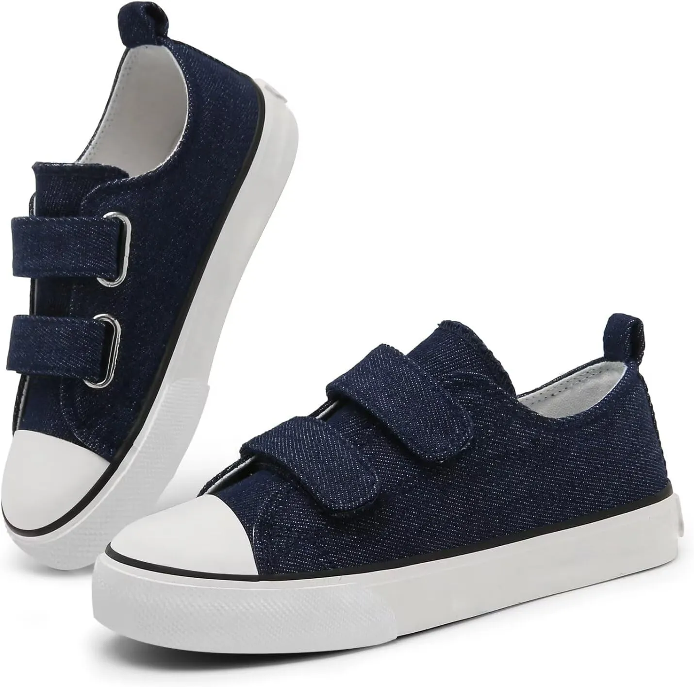 Toddler Little Kid Cushioned Canvas Shoes Slip On Sneakers Soft and Durable