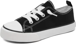 Toddler Little Kid Cushioned Canvas Shoes Slip On Sneakers Soft and Durable