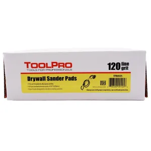 ToolPro 9 in. (225 mm) 120 Grit Drywall Sander Pads (5-Pack)