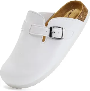 Torotto Kids Clogs Cork Footbed Slippers Arch Support Potato Shoes with Adjustable Buckle for Boys Girls
