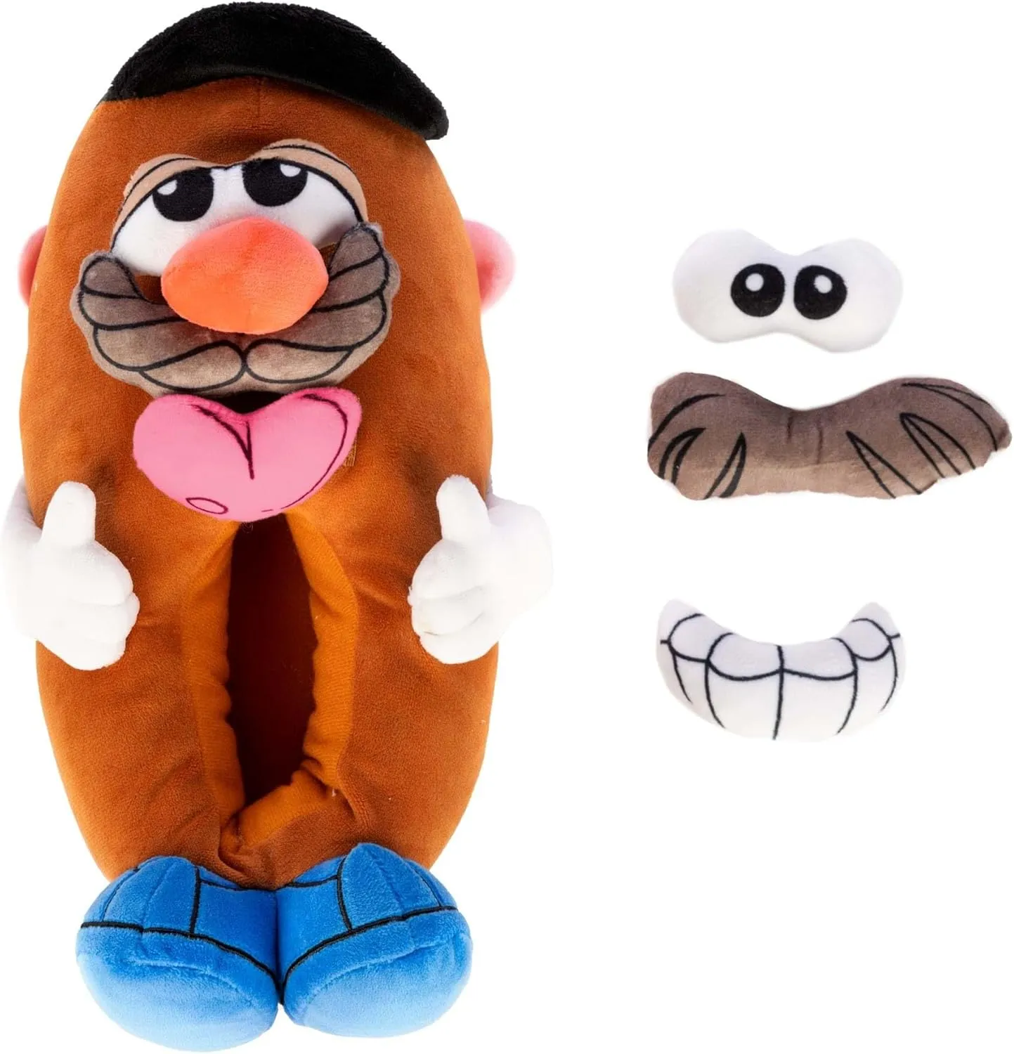 Toy Story Mr. Potato Head Slippers With Interchangeable Pieces for Adults, Foam Cushioned Non-Slip House Slippers