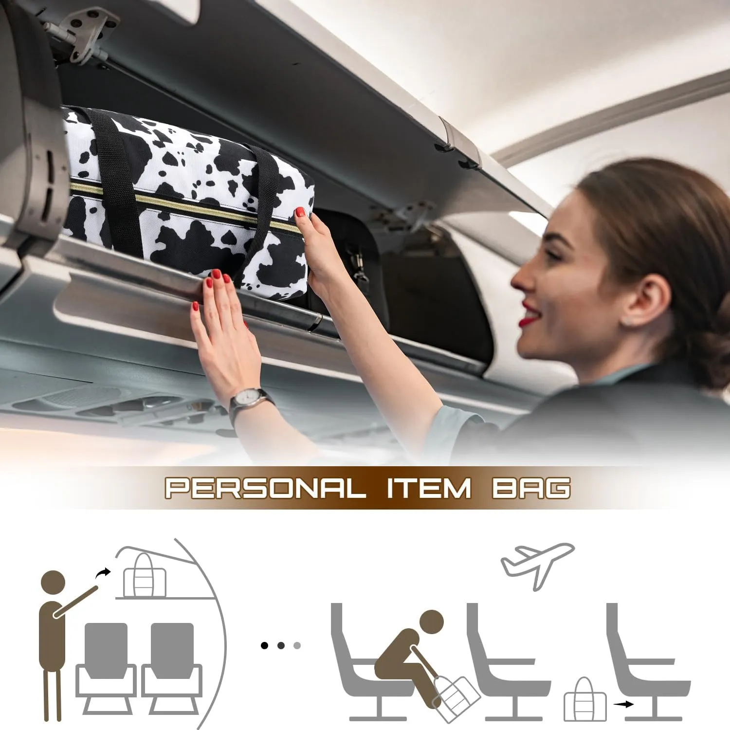 Travel Duffel Bag Foldable Weekender Overnight Bag for Men Women Lightweight Carry on Tote Bag For Spirit Airlines