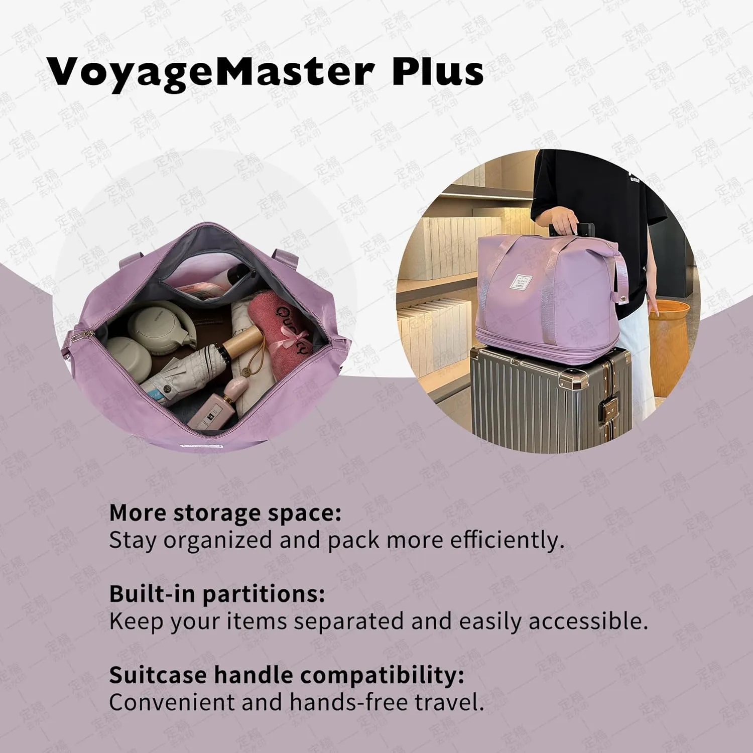 Travel Rolling Duffel Bag with Removable Wheels,Expandable Foldable Carry-On Luggage for Trip or Hospitalization