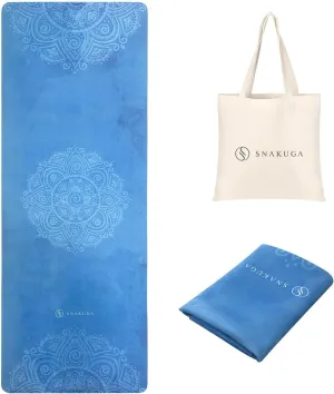Travel Yoga Mat, Non Slip Exercise Suede Mat with Carry Bag, All-Purpose Fitness Mat with High Density Anti-Tear Surface for Women, Ideal for Pilates Workout (72'' x 26'' x 1.5mm Thick)