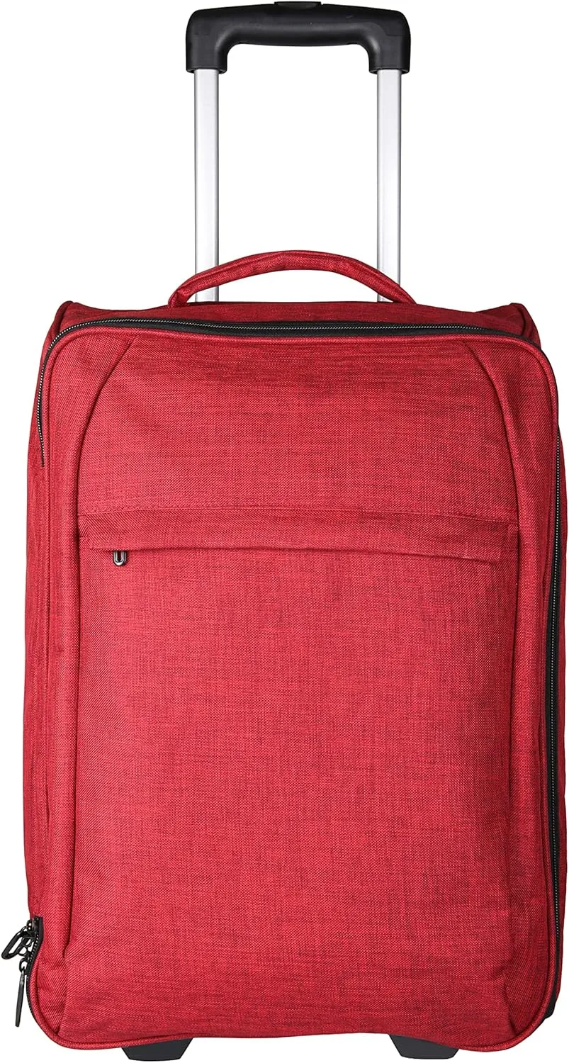 Travigo 20" Collapsible Carry On Luggage Two-Tone Polyester 900D Red