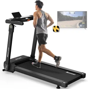 Treadmills for Home, Foldable Treadmill, Wide Shock Absorption Deck for Walking or Running, 300 LBS Weight Capacity, Bluetooth Enable, LED Display| R5PRO 12% R7 R9 18% Auto Incline