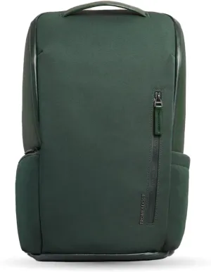 Troubadour Pioneer Backpack 3.0 - Premium Everyday Bag with Padded Laptop Section, Ventilated Shoe Compartment & Sustainable Waterproof Material - All-Day Lightweight Comfort Design - Obsidian Green