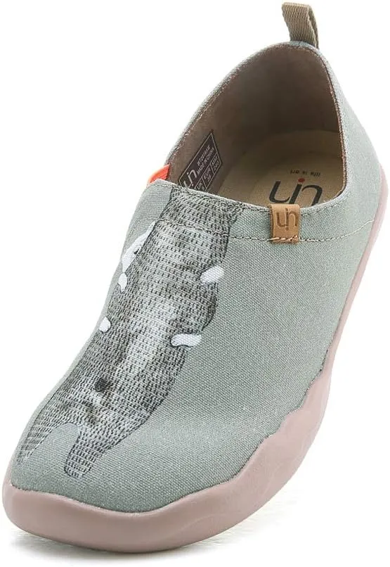 UIN Men's Walking Travel Shoes Slip On Canvas Casual Loafers Lightweight Comfort Fashion Sneaker Happy Doggies