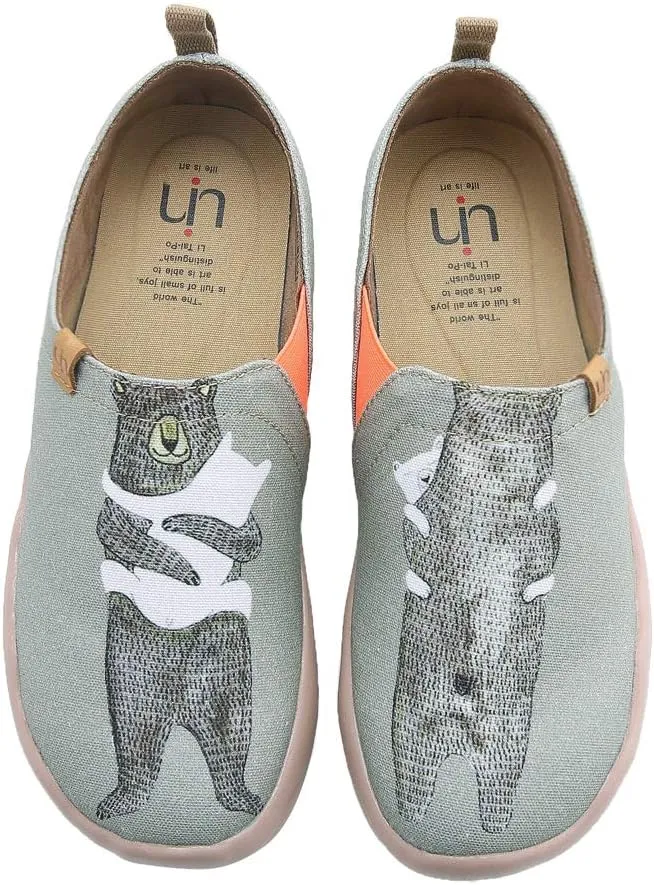 UIN Men's Walking Travel Shoes Slip On Canvas Casual Loafers Lightweight Comfort Fashion Sneaker Happy Doggies