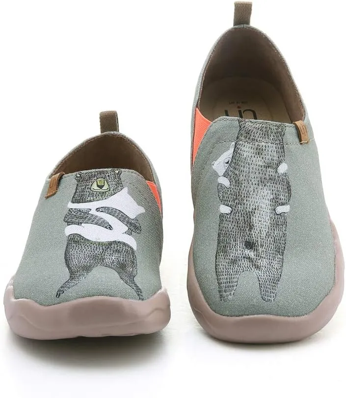 UIN Men's Walking Travel Shoes Slip On Canvas Casual Loafers Lightweight Comfort Fashion Sneaker Happy Doggies