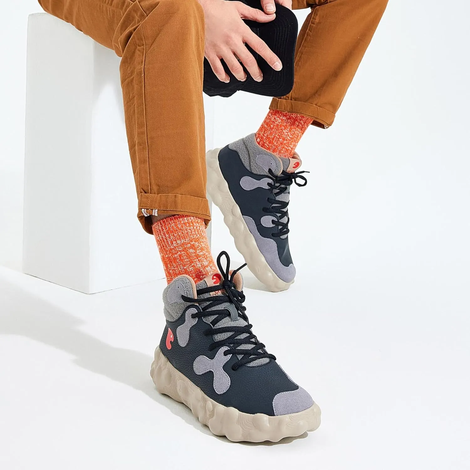 UIN Men's Walking Travel Shoes Slip On Casual Lightweight Wide Toe Chunky Fashion Sneaker FiguerasⅠ