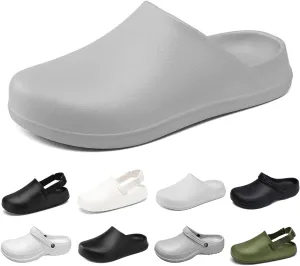 Unisex EVA clog slippers, comfortable, durable, non-slip, oil-resistant, waterproof, professional chef and nurse work shoes, casual style, two-wear minimalist kitchen shoes