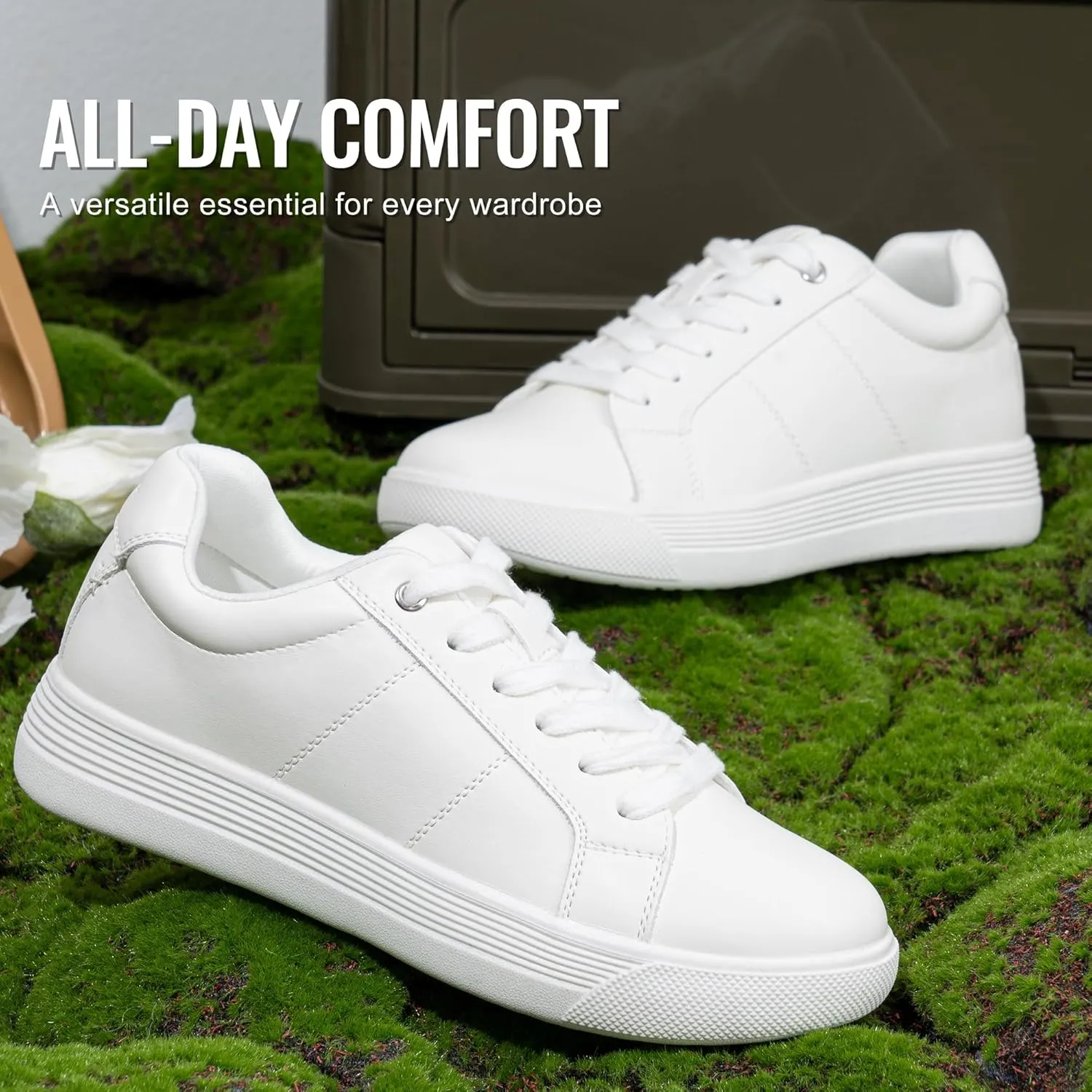 Vepose White Sneakers 8013 Casual Fashion Comfortable Classic Shoes for Walking
