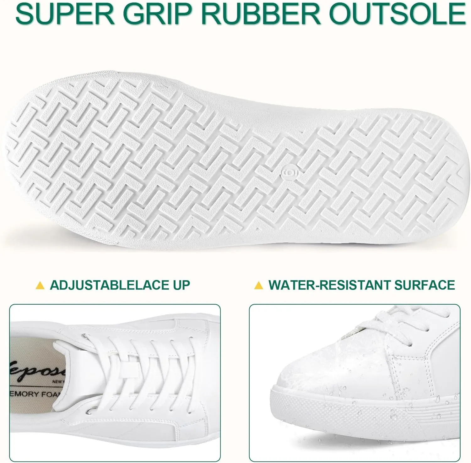 Vepose White Sneakers 8013 Casual Fashion Comfortable Classic Shoes for Walking