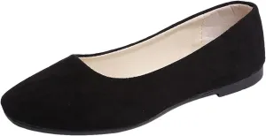 VESNIBA Women Girls Solid Big Size Slip On Flat Shallow Comfort Casual Single Shoes Womens Sandals Size