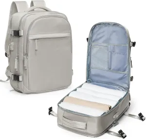 VGCUB Travel Backpack for Women Men Large Work Gym Frontier Airlines Personal Item Bag Business Airport lightweight Daypack Carry on Flight Approved Airplane Backpack Mochilas de Viaje Grayish Brown