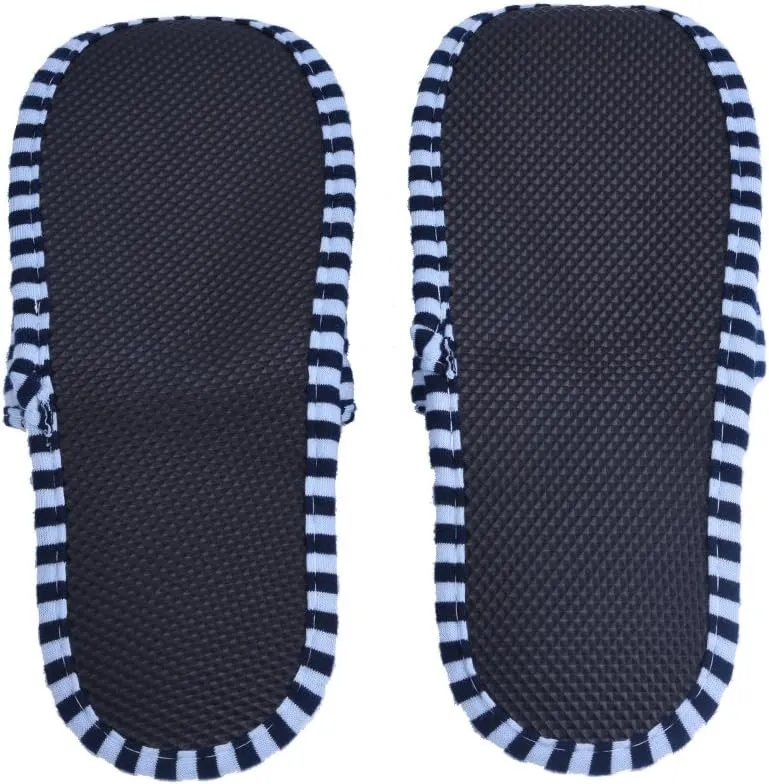 VGEBY Travel Portable Foldable Reusable Indoor Soft Cotton Anti-Slip Slippers for Home Hotel House Slippers