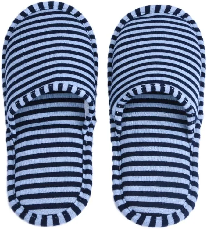 VGEBY Travel Portable Foldable Reusable Indoor Soft Cotton Anti-Slip Slippers for Home Hotel House Slippers