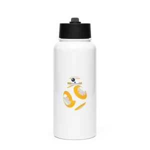 Vibrant Orange Stainless Steel Water Bottle with Straw Lid