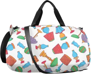 VIGTRO Cute Lamps Light Colorful Kids Overnight Travel Duffel Bag Sport Gym Bag for Boys Girls with Shoe Compartment, Carry On Weekender Luggage Bag for Dance Swim Yoga