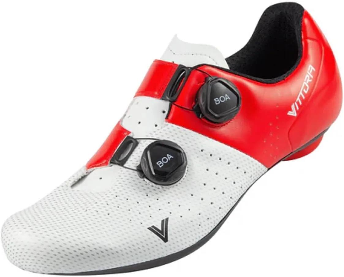 Vittoria 2023 Veloce Performance Road Shoes, White/Red