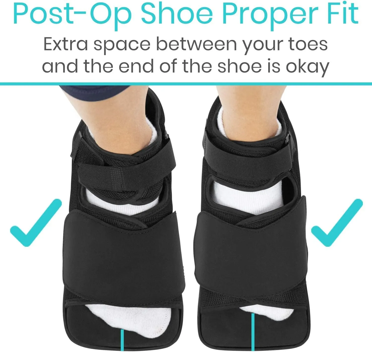 Vive Offloading Post-Op Shoe - Forefront Wedge Boot for Broken Toe Injury - Non Weight Bearing Medical Recovery for Foot Surgery, Hammer Toes, Bunion, Feet, Orthopedic (Large)
