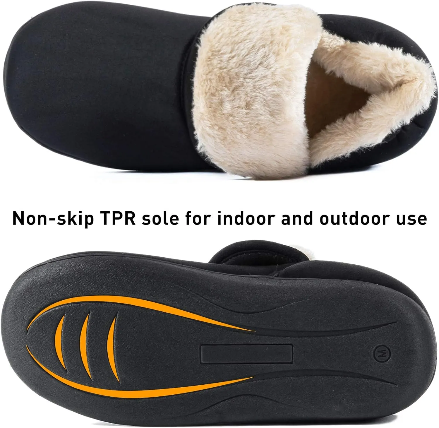VONMAY Men's Booties Slippers Ankle Warm Plush Fuzzy Memory Foam House Shoes