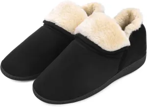 VONMAY Men's Booties Slippers Ankle Warm Plush Fuzzy Memory Foam House Shoes