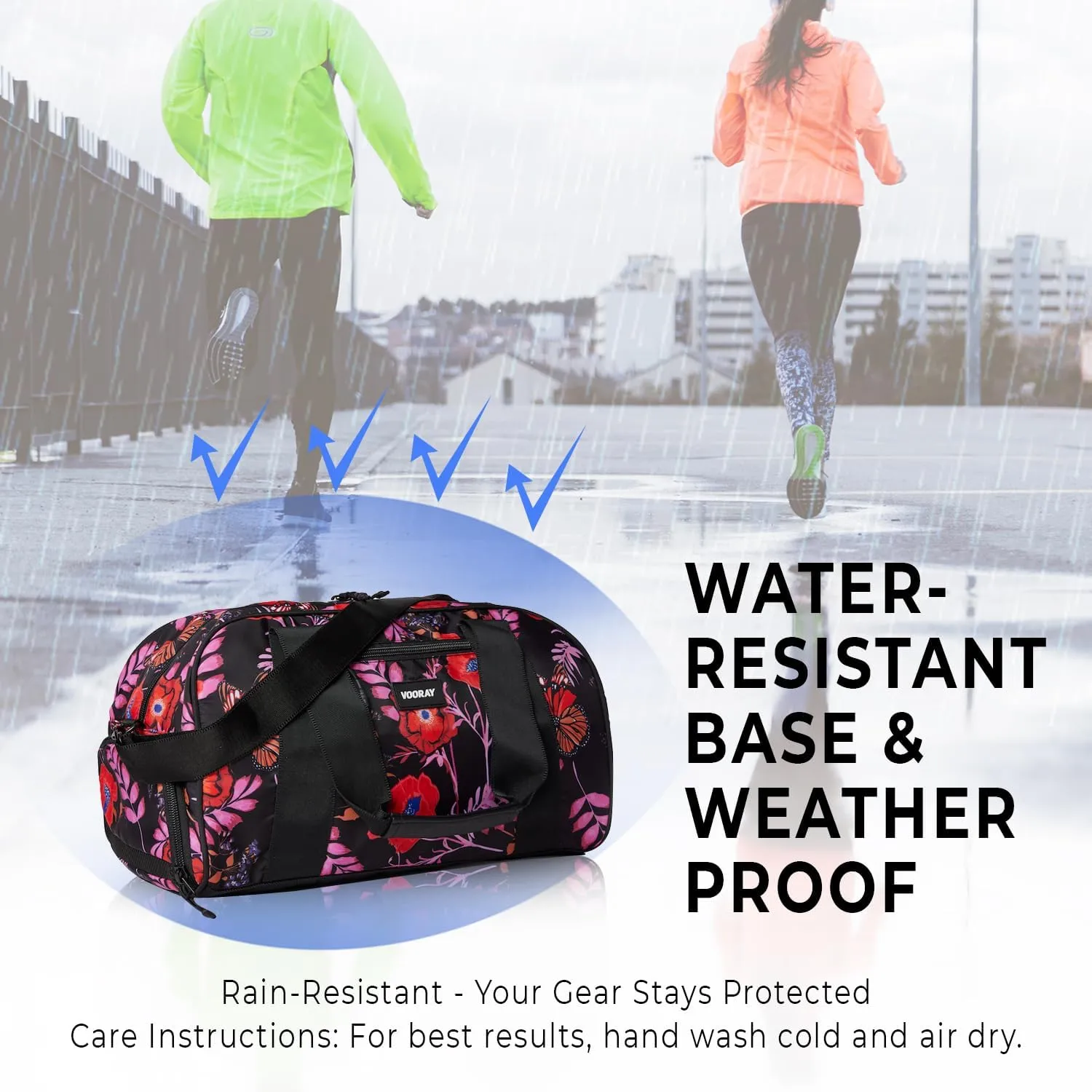 Vooray Burner Gym Duffel Bag, Gym Bag for Women and Men with Shoe Compartment, Weekender, Overnight & Travel Duffel for Sports and Workout