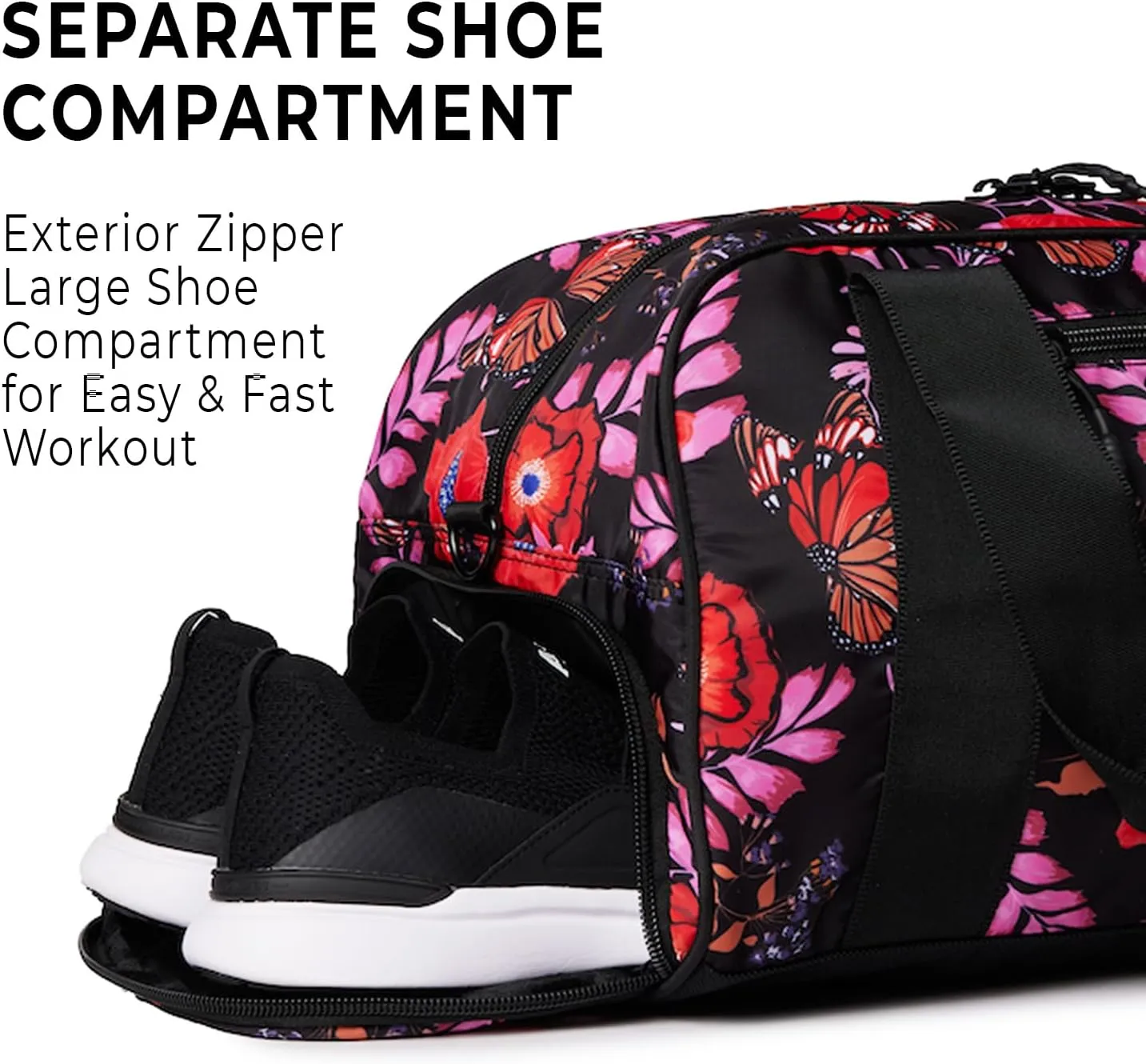 Vooray Burner Gym Duffel Bag, Gym Bag for Women and Men with Shoe Compartment, Weekender, Overnight & Travel Duffel for Sports and Workout