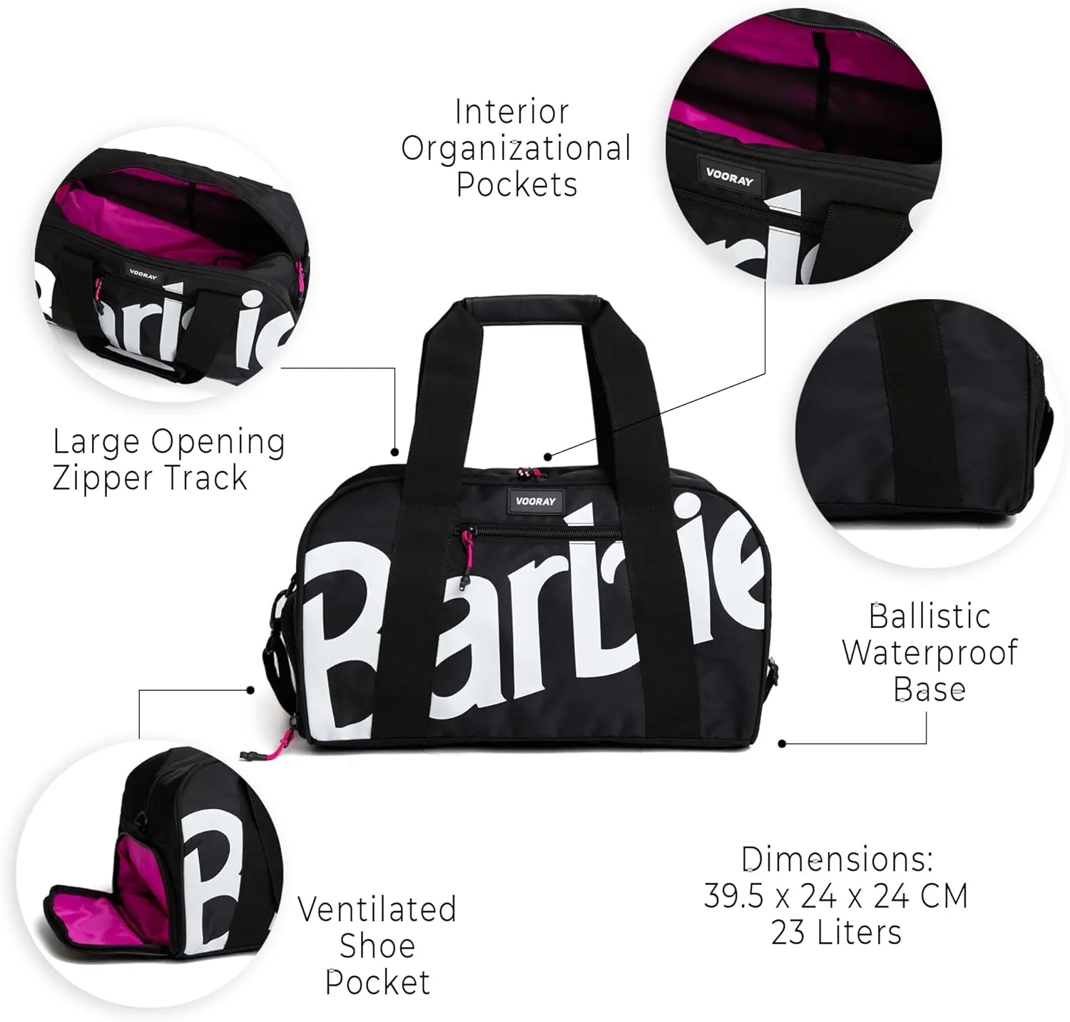 Vooray Burner Gym Duffel Bag, Gym Bag for Women and Men with Shoe Compartment, Weekender, Overnight & Travel Duffel for Sports and Workout
