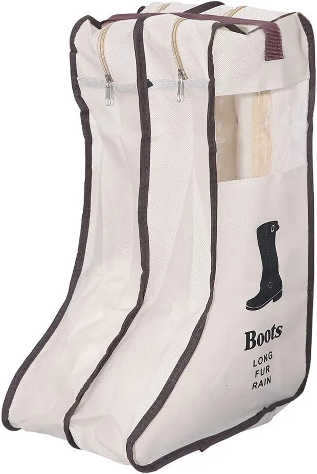 VORCOOL Boots Shoe Bag Travel Organizer Storage Cube - Portable Waterproof Shoe Bags Dust Cover Protector Bag Under Bed Wardrobe Organizer - Size L