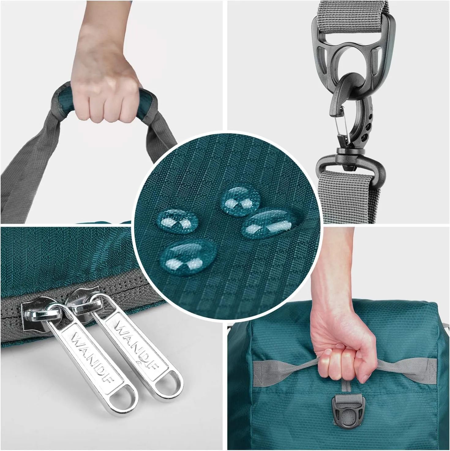 WANDF Foldable Travel Duffel Bag 60-120L Duffle Carry on for Women and Men