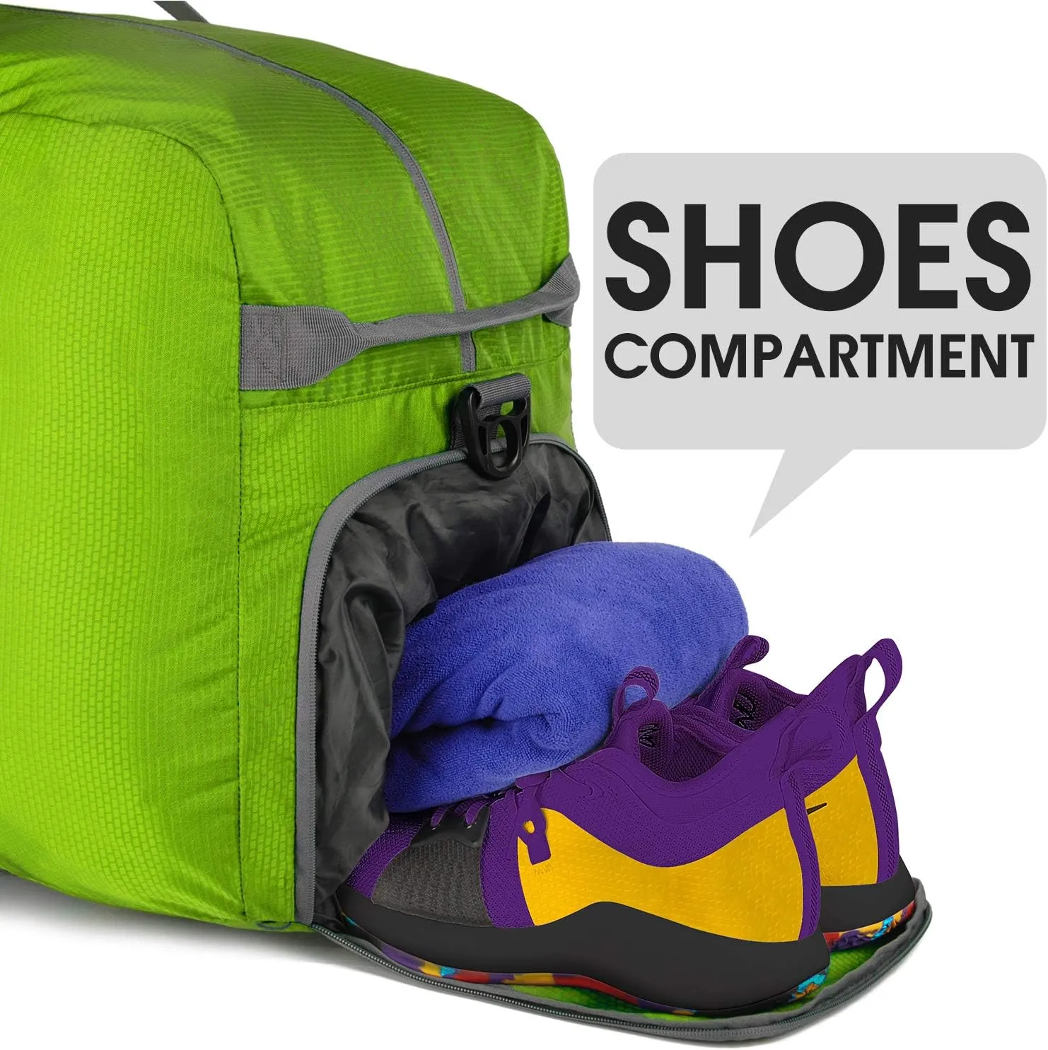 WANDF Foldable Travel Duffel Bag 60-120L Duffle Carry on for Women and Men