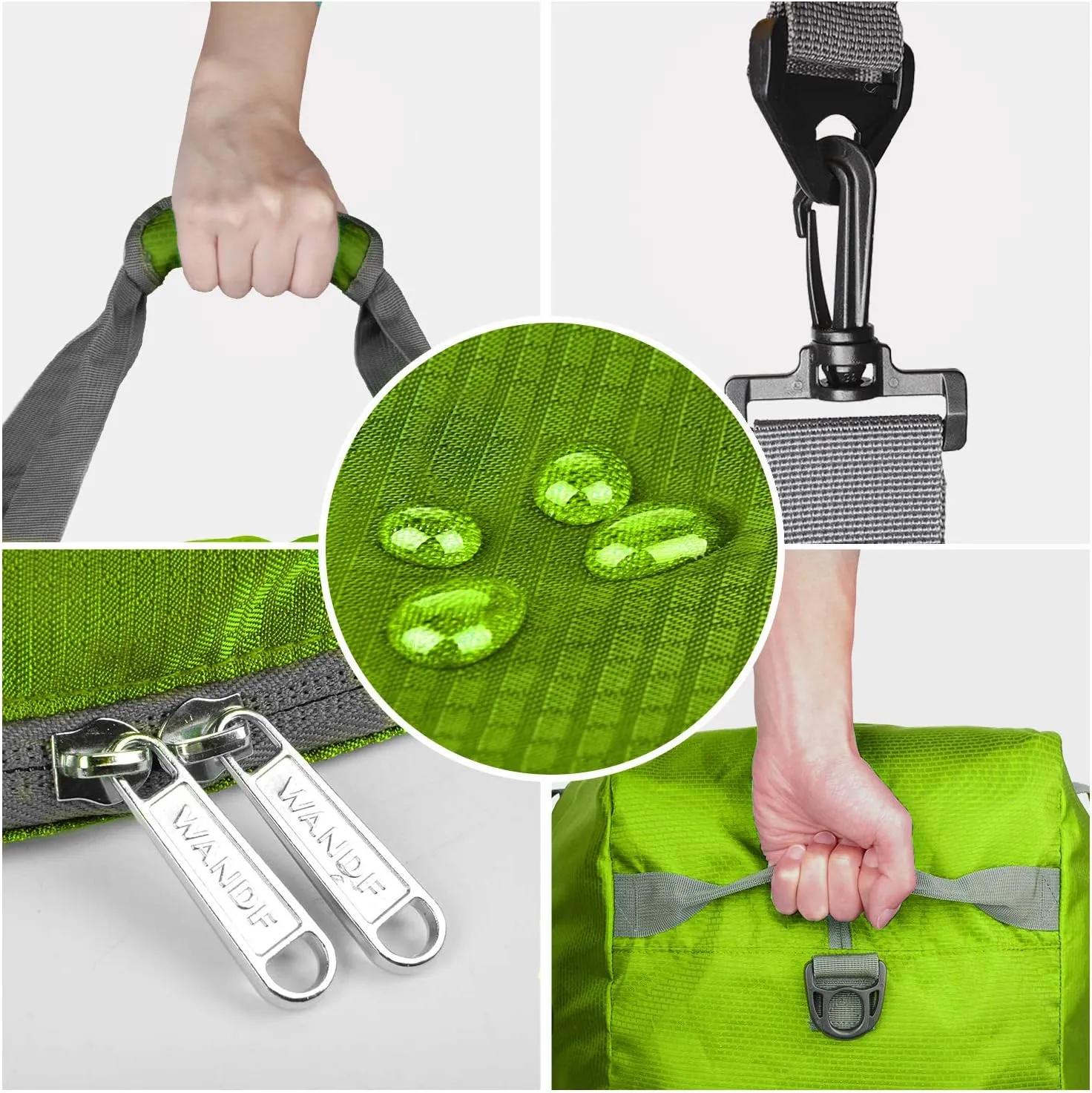 WANDF Foldable Travel Duffel Bag 60-120L Duffle Carry on for Women and Men