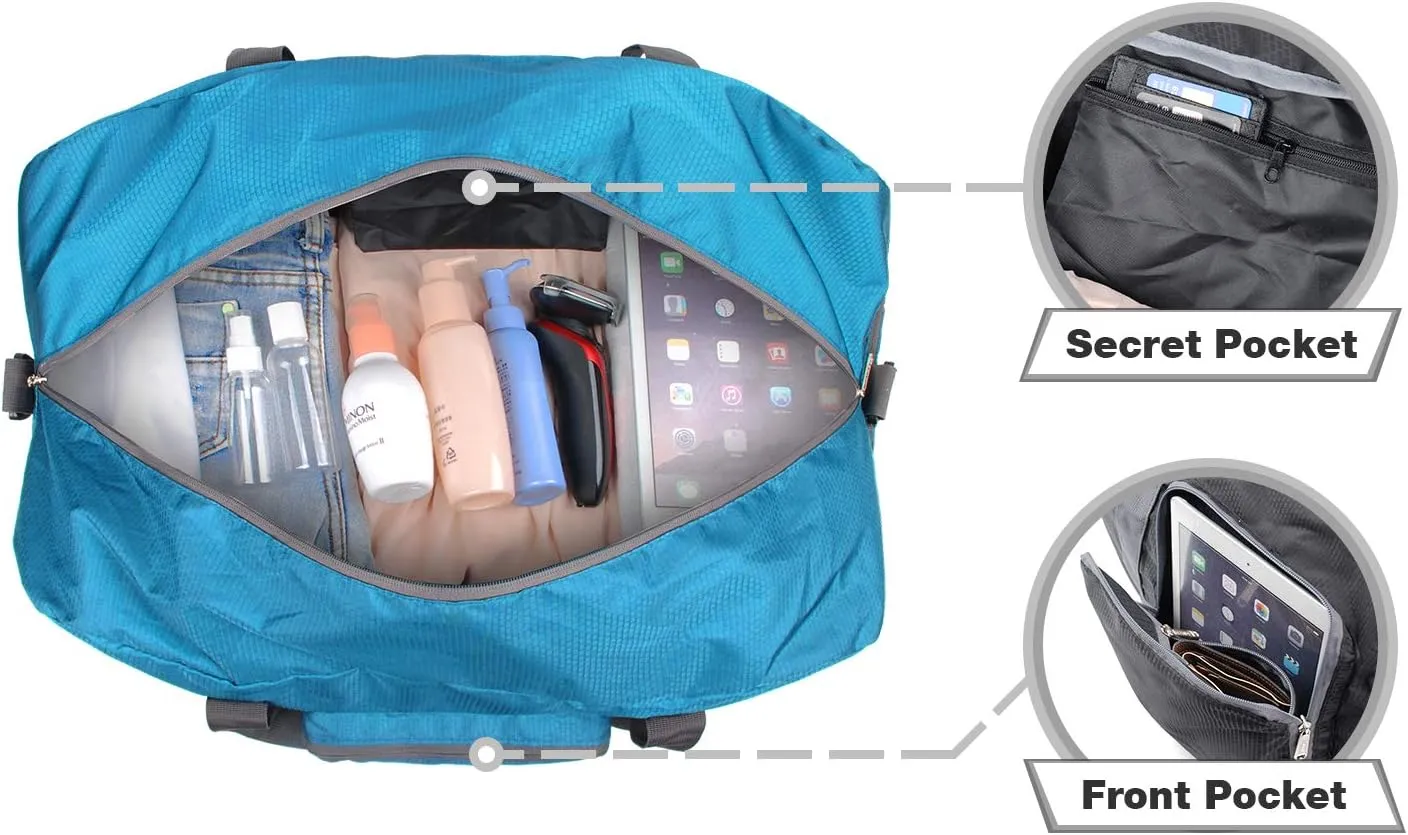 WANDF Foldable Travel Duffel Bag 60-120L Duffle Carry on for Women and Men
